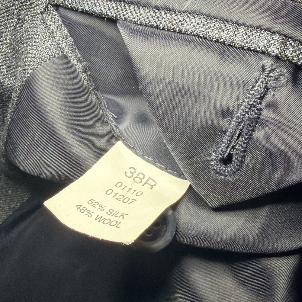 Jos A Bank Blazer Mens 38R Gray‎ Silk Wool Tailored Traveler's Collection Blazer - Picture 8 of 10